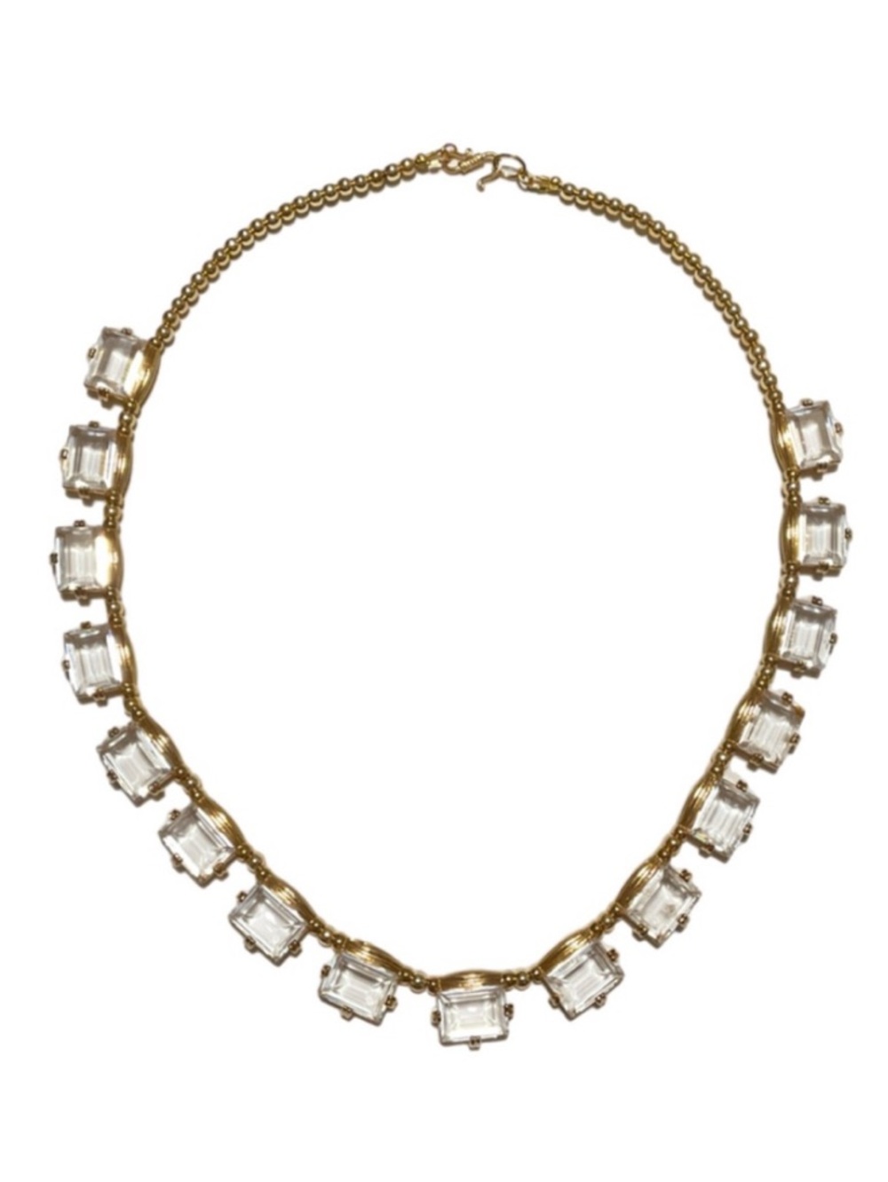 Necklace - Spectacular Faceted Crystal Rectangles